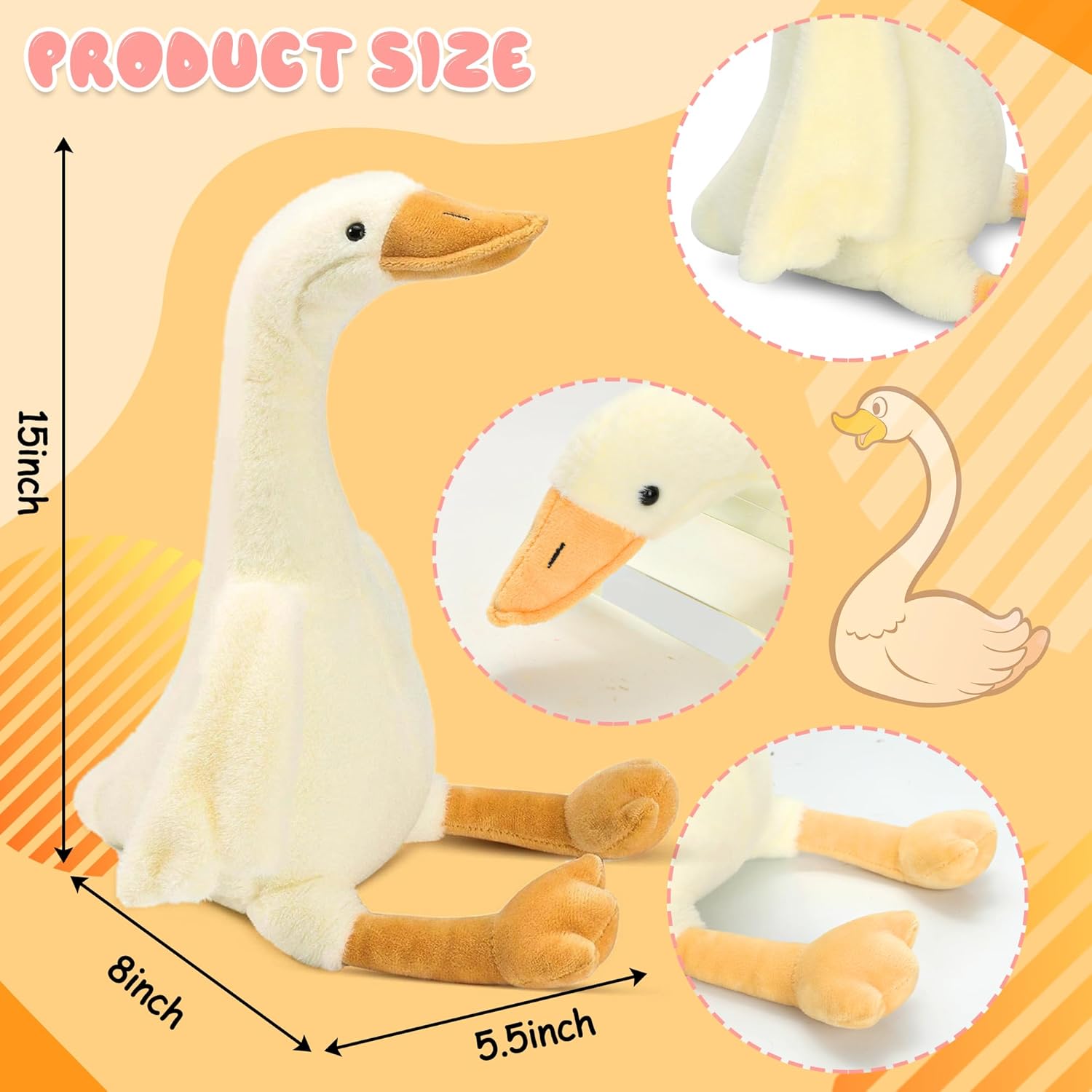 Adorable 2-Piece Goose and Duck Plushes Perfect for Kids and