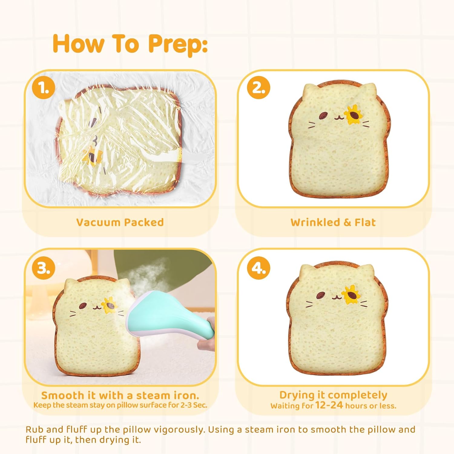Caaaat Toast Bread Pillow