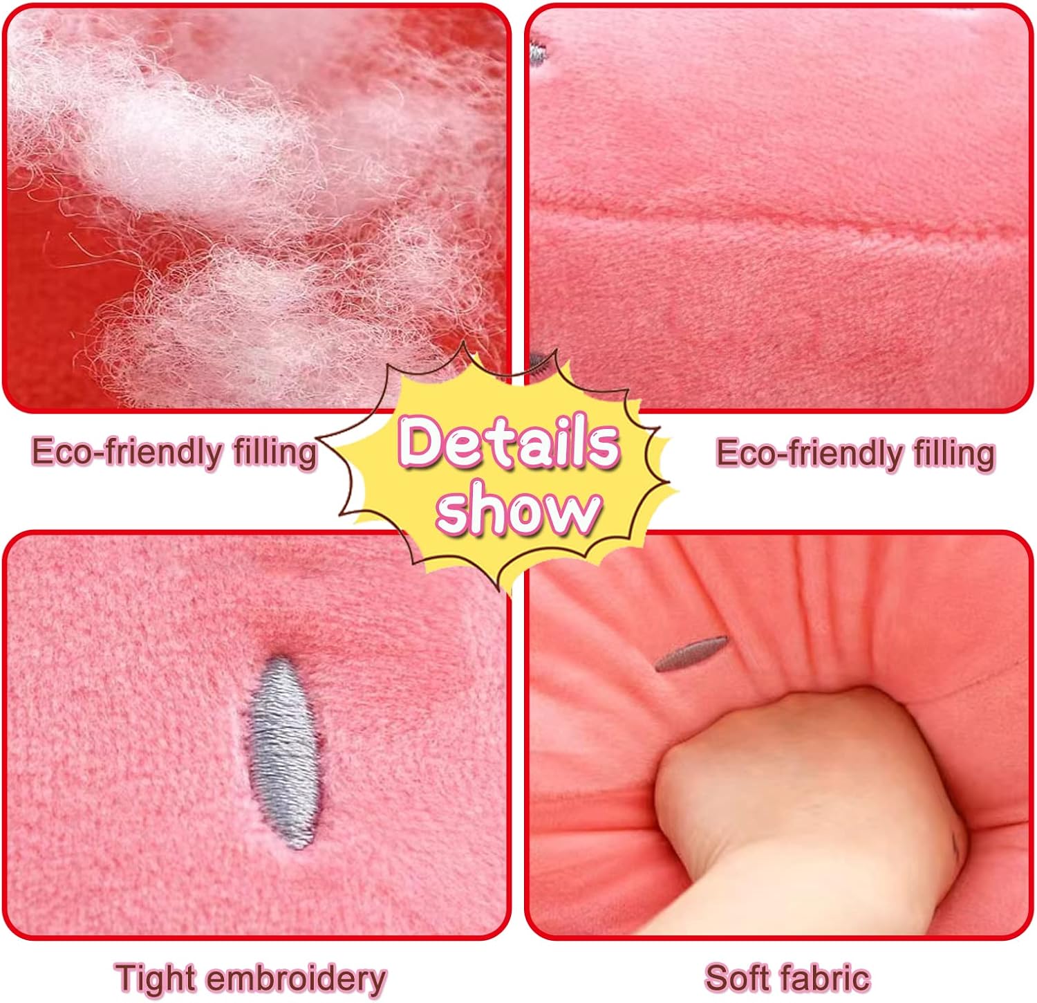 Sturdy and Comfy Strawberry Plush Pillow for Kids