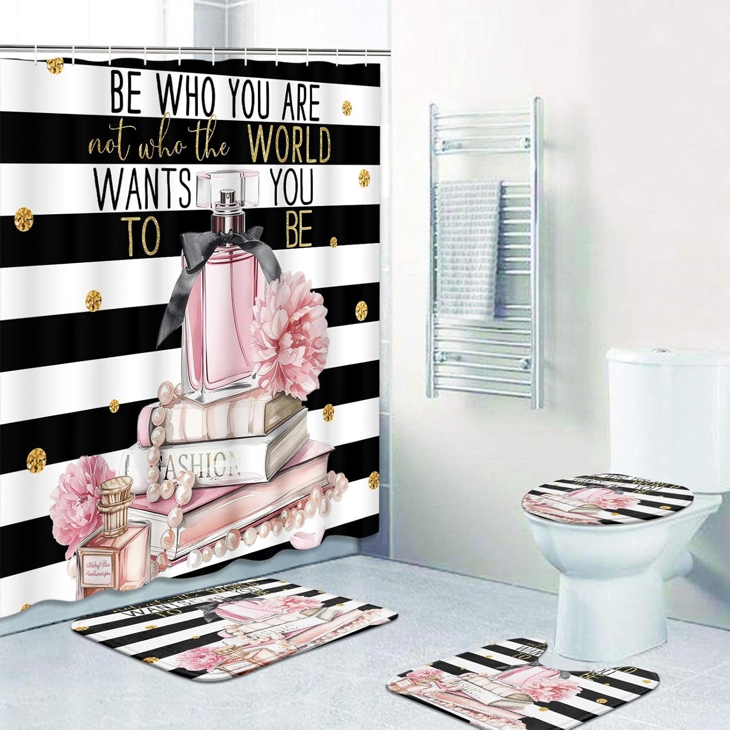 Arttown Pink Bathroom Set Peaceful Wash with Style