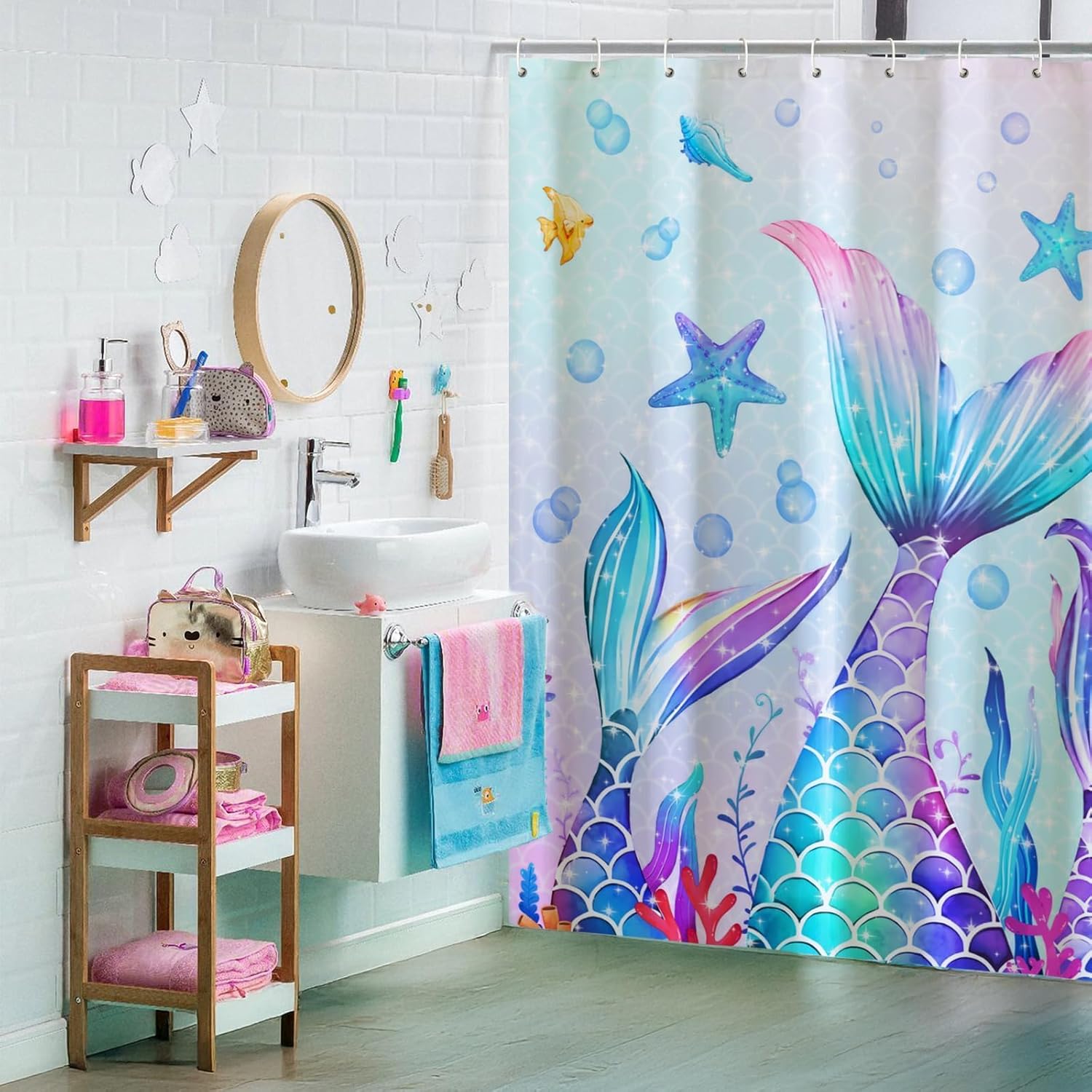 MelonBoat Mermaid Shower Curtain