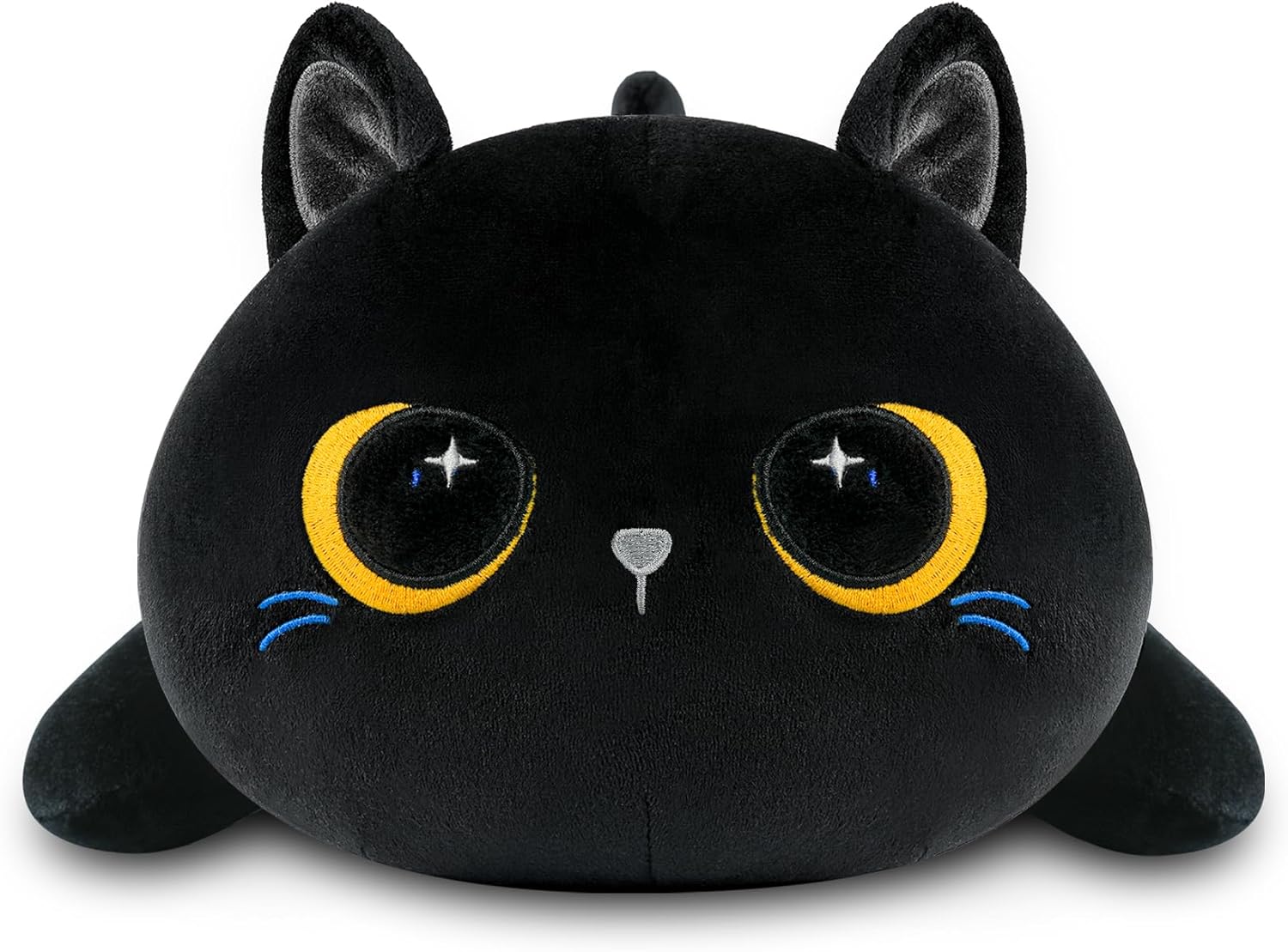 Stuffed Animal Pillow Black Cat Design Cozy for Kids Adults