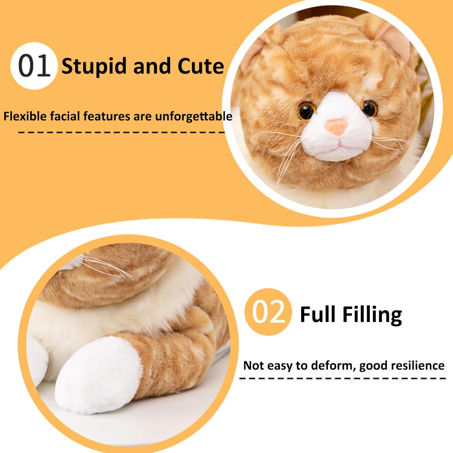 Adorably Padded Cat Weight Plush