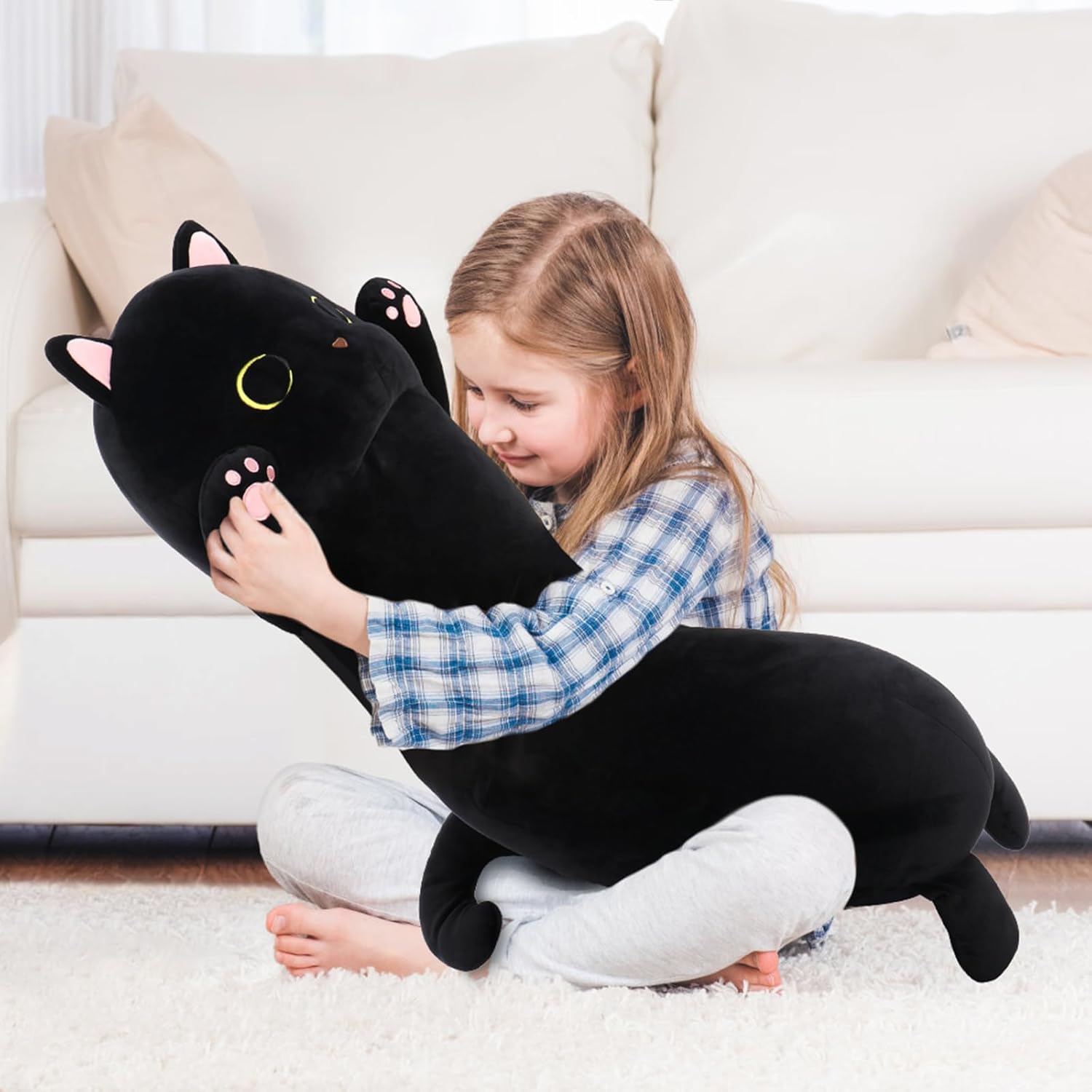 Big Cat Pillow Long Plush Body