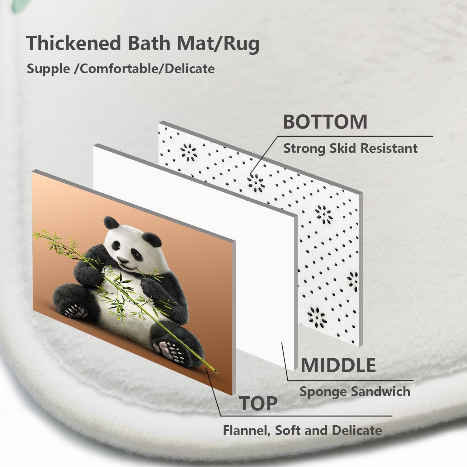 4-Piece Panda Bath Set with Innovative Design