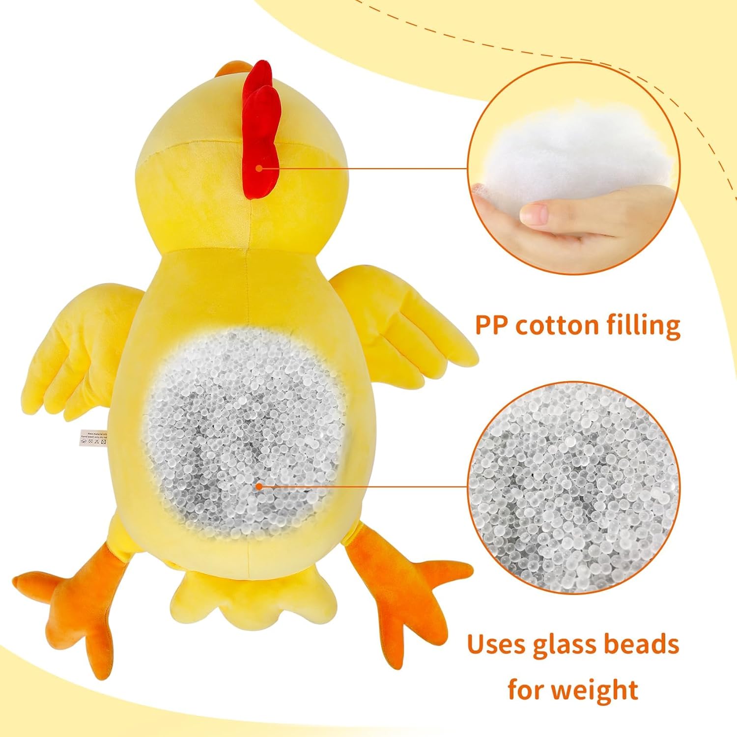 Weighted Plush Chicken Stuffed Animal