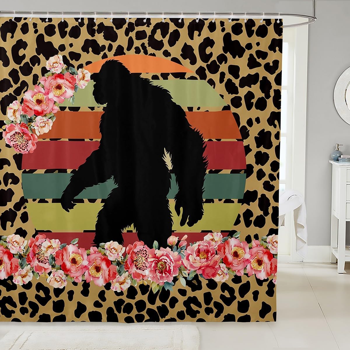 Stylish WaterRepellant SASQUATCH Bath curtains for Kids in Any Space