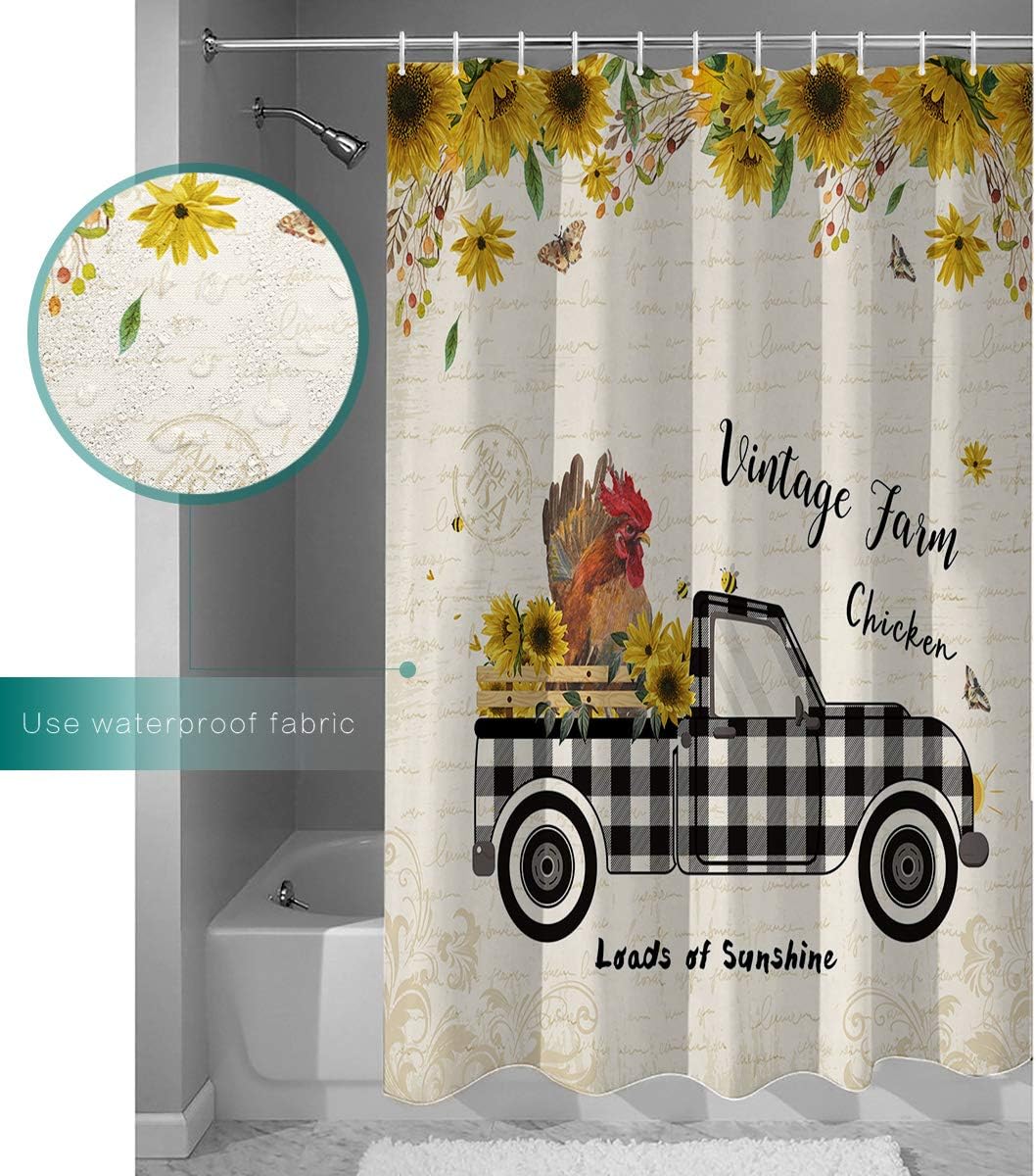 Luxurious Waterproof Bathroom Shower Curtain Set