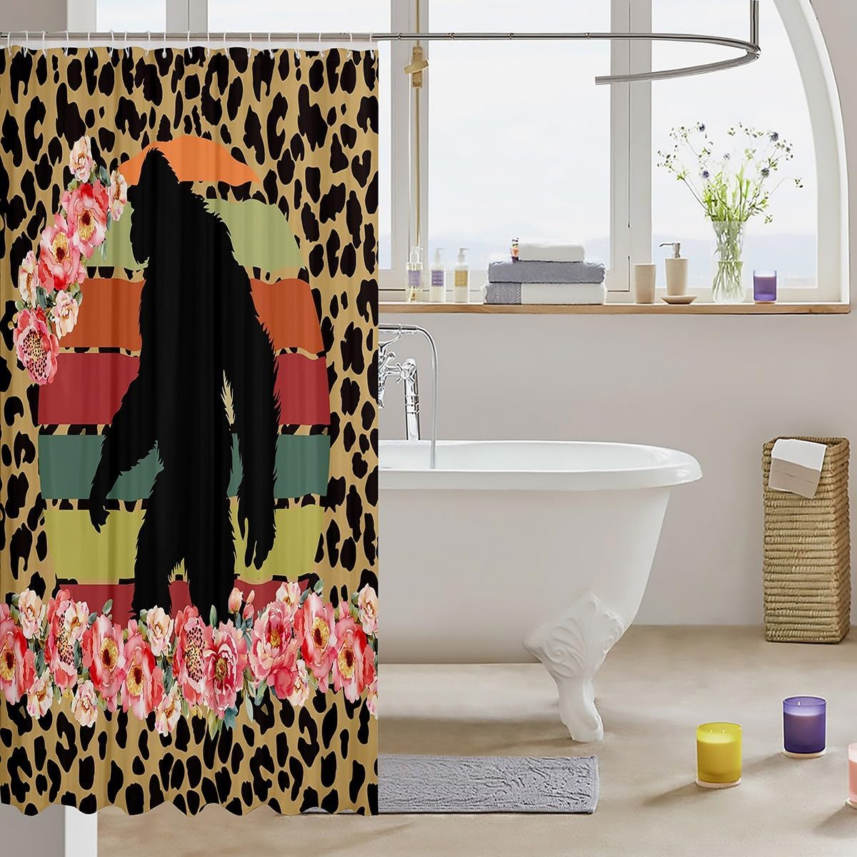 Stylish WaterRepellant SASQUATCH Bath curtains for Kids in Any Space