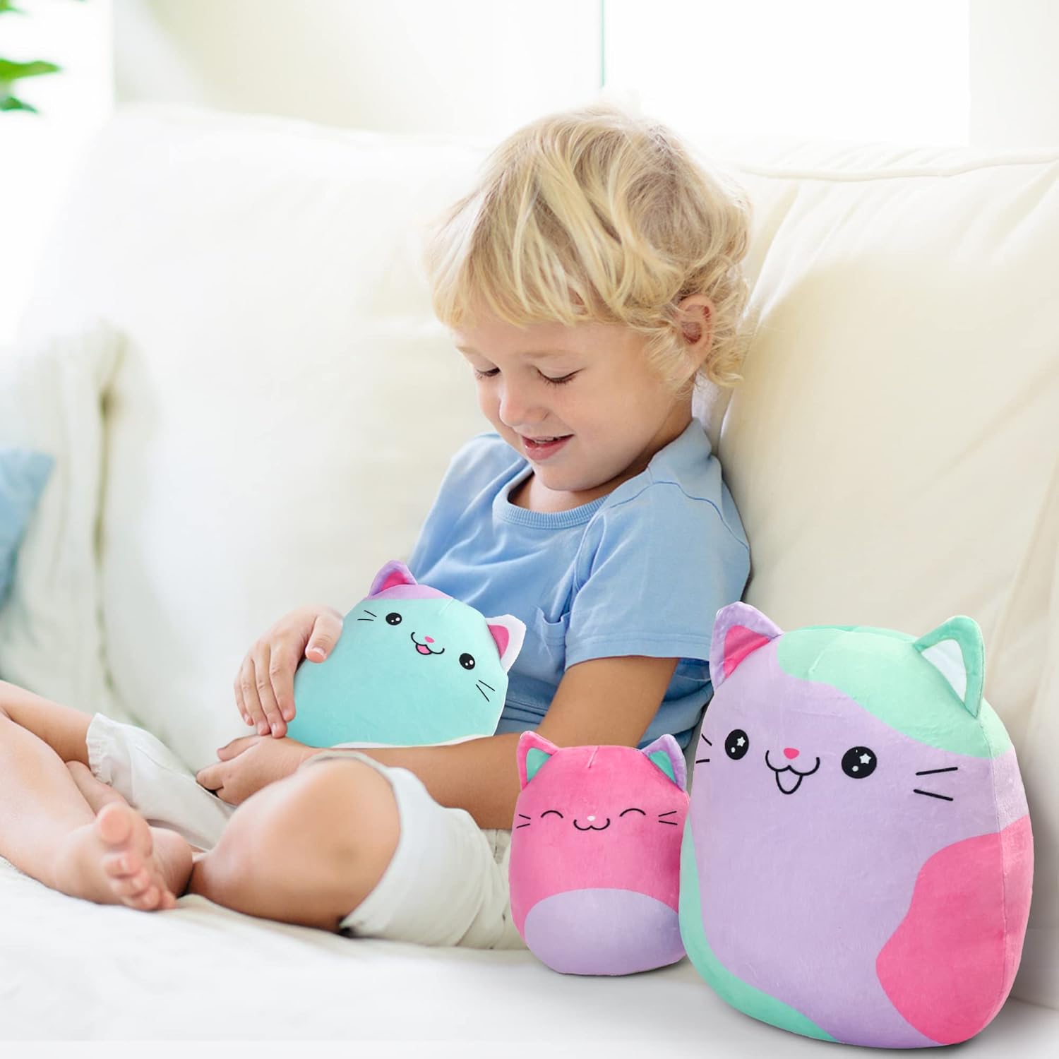 BenBen Cat Plush Set of 3 12 7 Squishy Toy Christmas Easter Gift