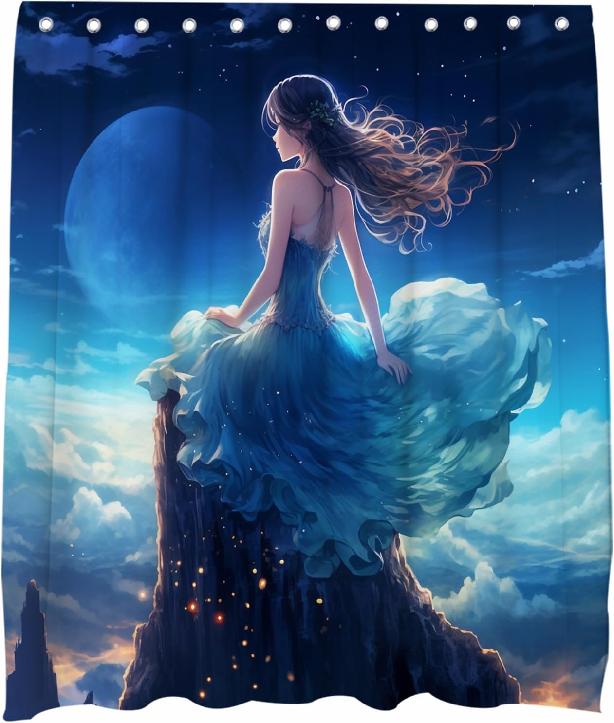 Elegant Fantasy Girl Bath Curtain