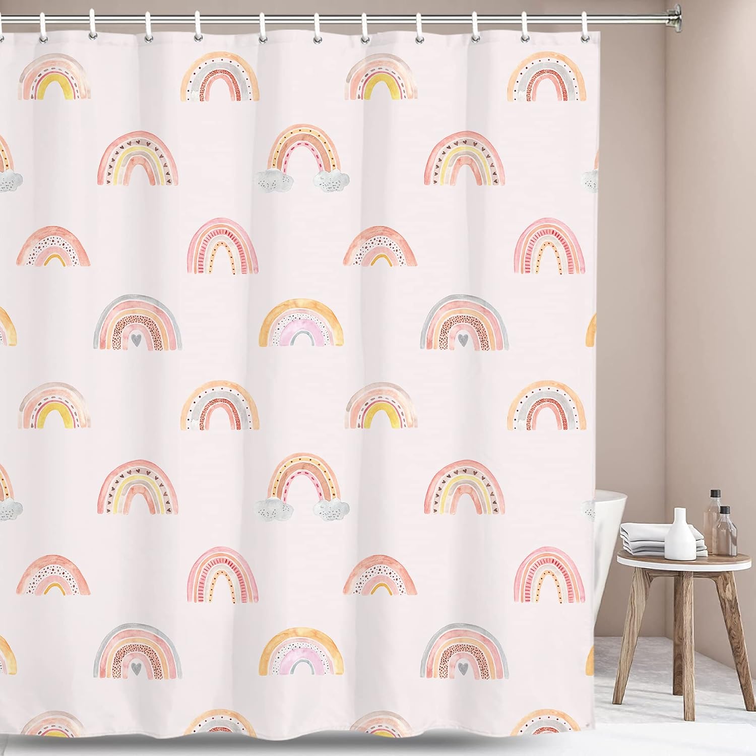 Miyotaa Rainbow shower curtain set