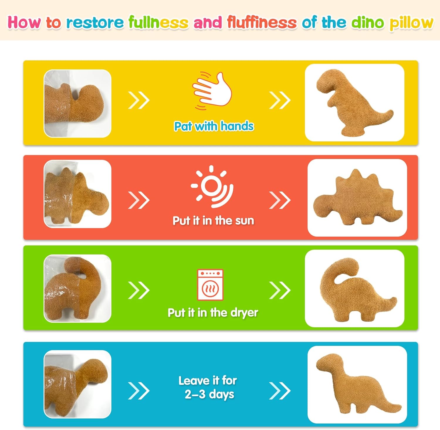 Andywoo Dino Nuggets Pillow Plush Dumb Isnt Cool