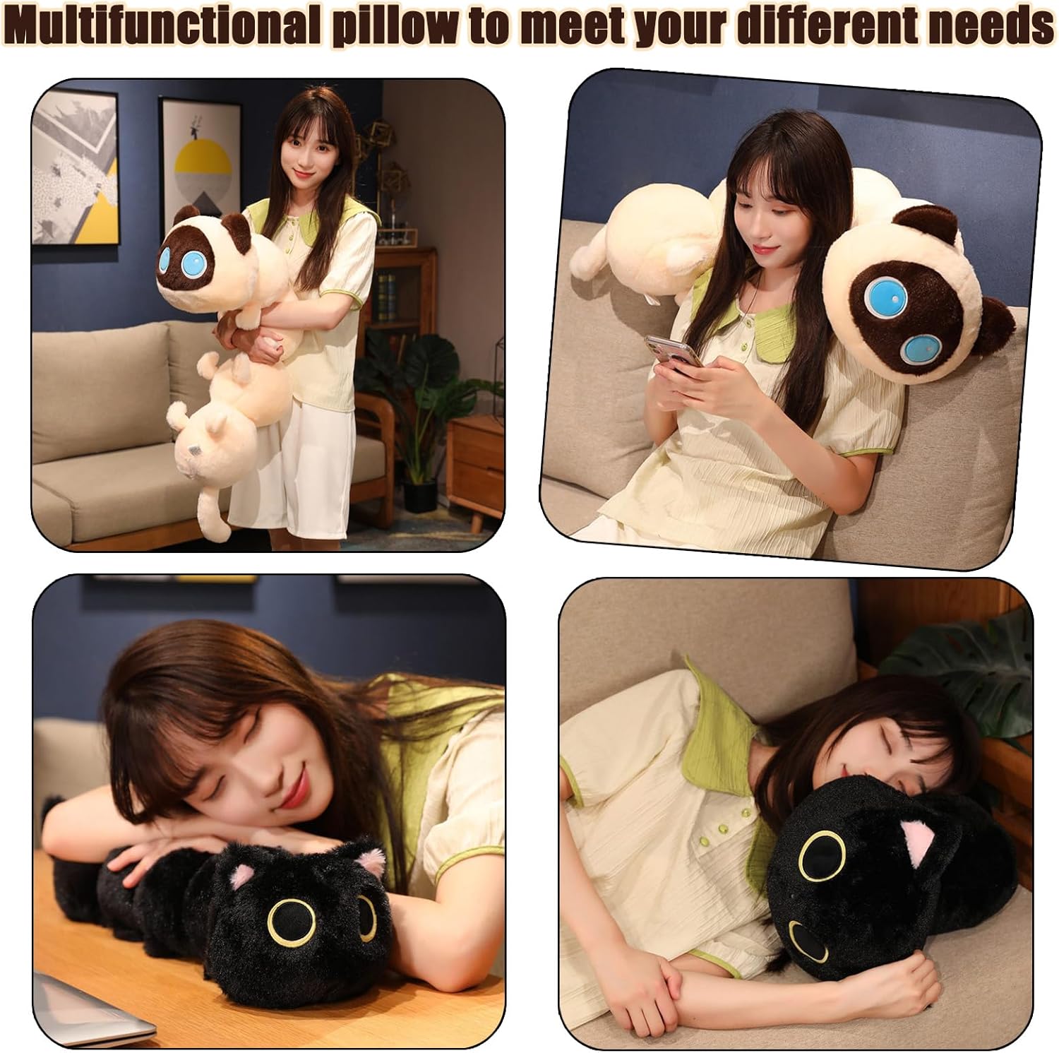Somao Cat Caterpillar Plush Pillow 50cm 50cm1968inch