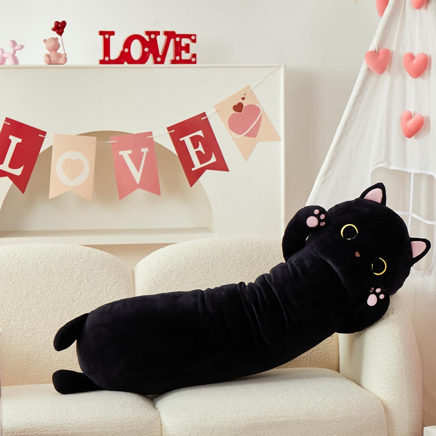 Big Cat Pillow Long Plush Body