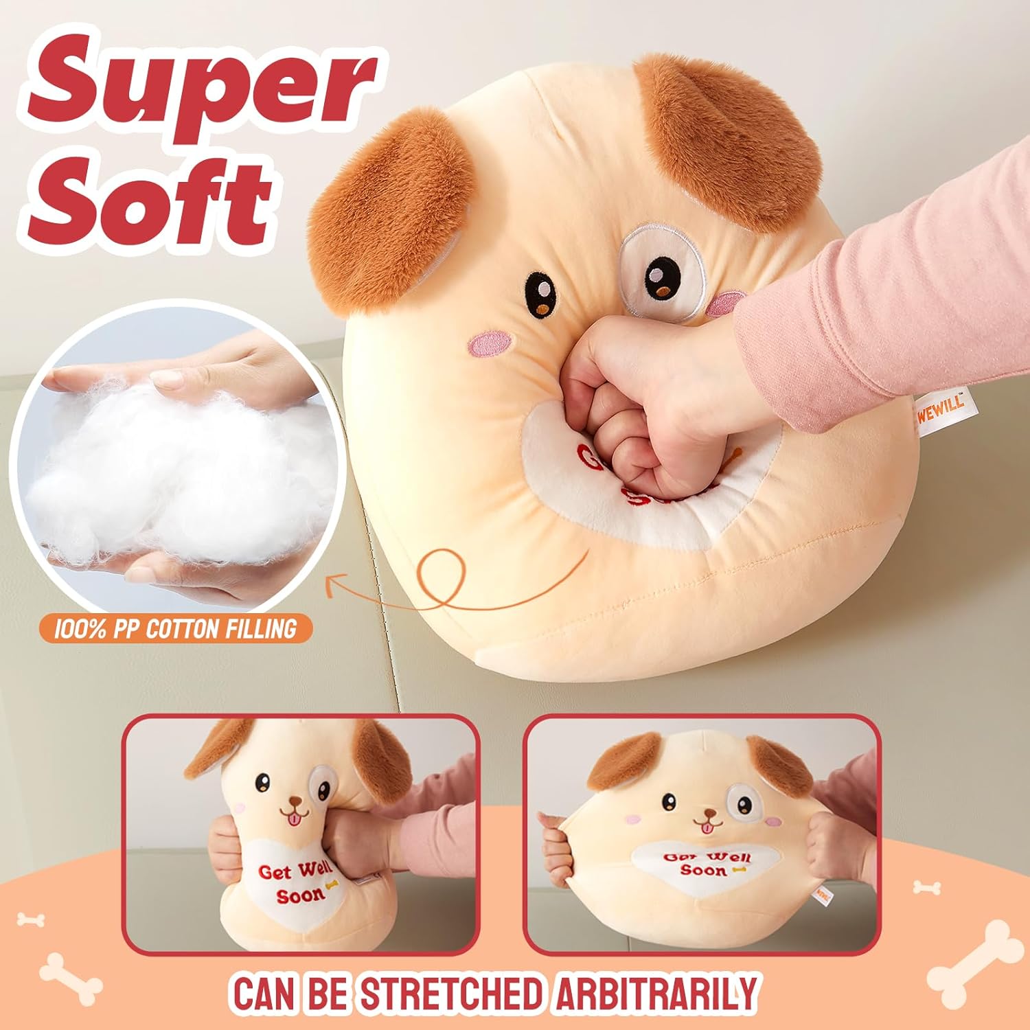 WEWILL 12 Get Well Soon Puppy Plush Pillow - Adorable Starter
