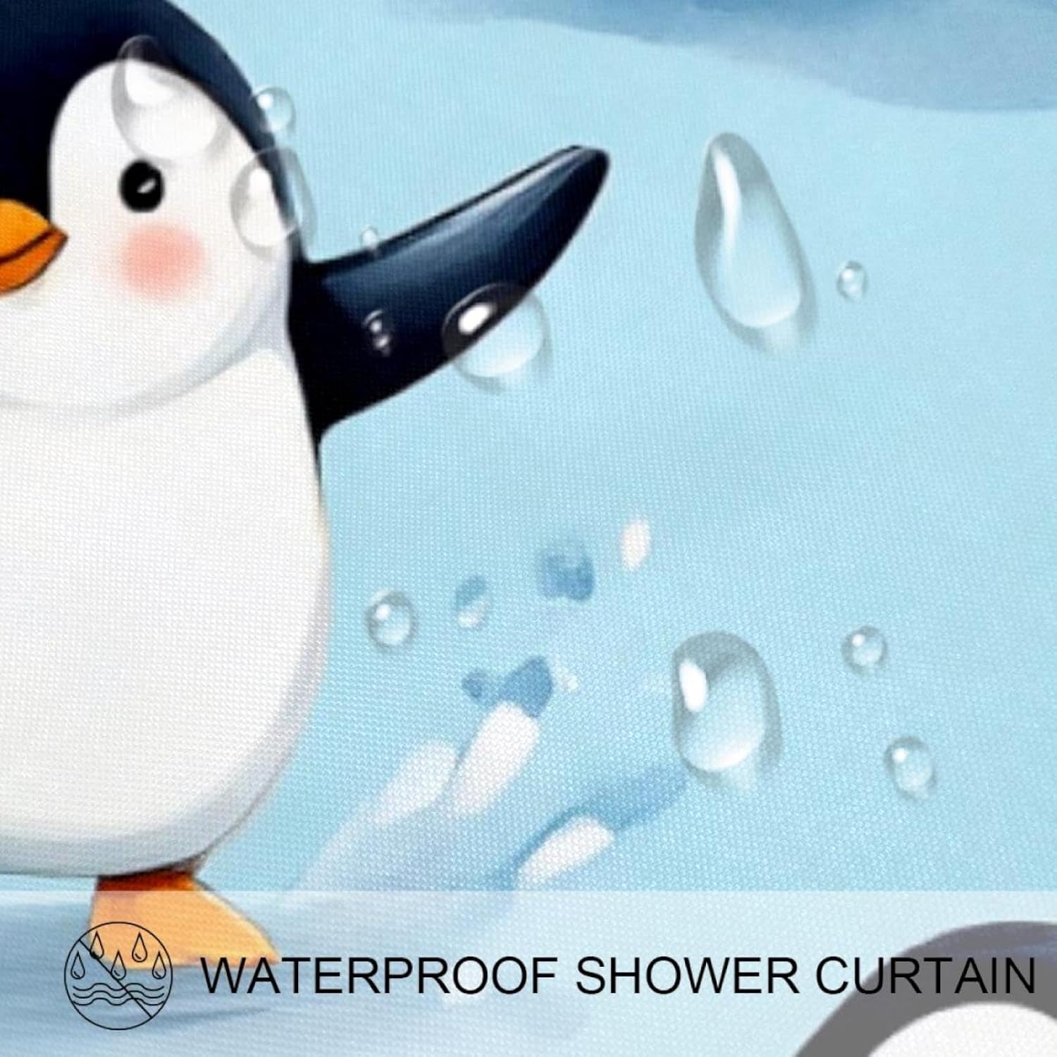 Fun Blue Penguin Bath Kurin Waterproof Durable
