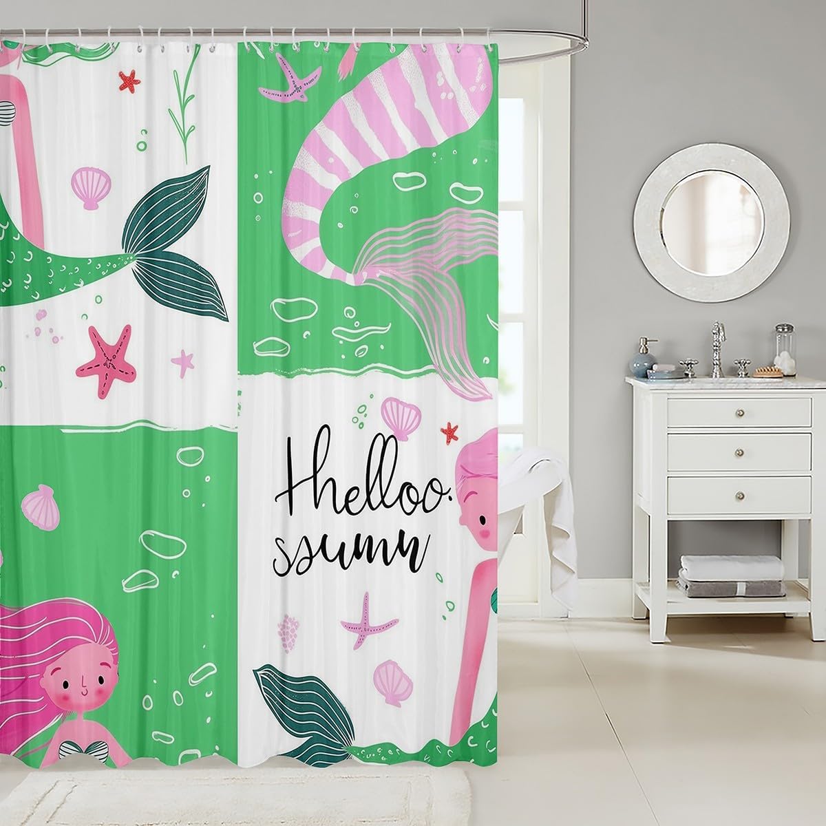 Stylish Mermaid Tail Shower Curtains for Home Decor
