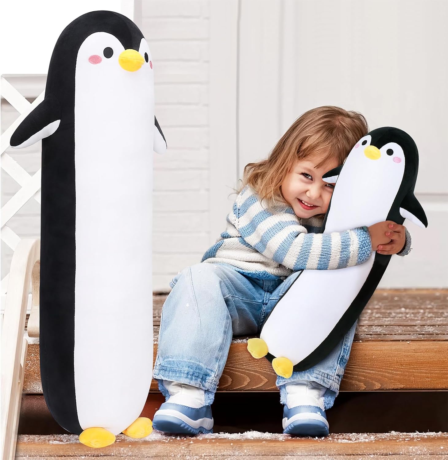 Sprinqdawin Long Penguin Plush Pillow