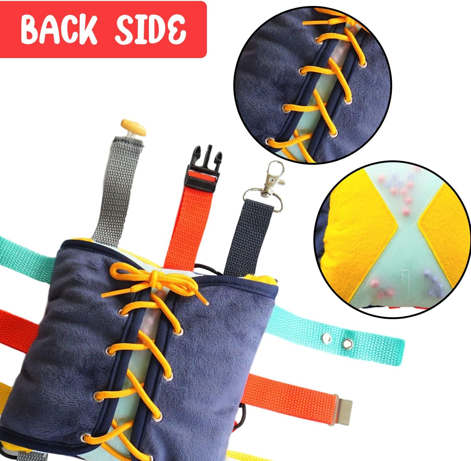 Vibrant Sensory Buckle Pillow for Kids