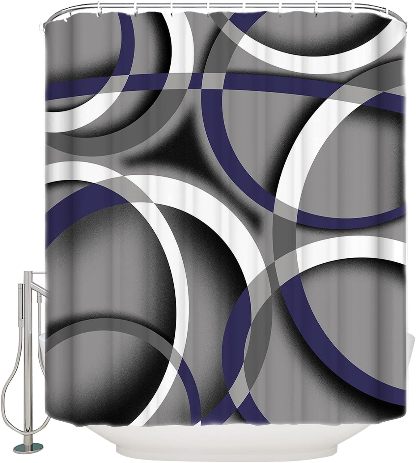 TocaHome Waterproof Shower Curtain with Hooks 36 x 78 inch