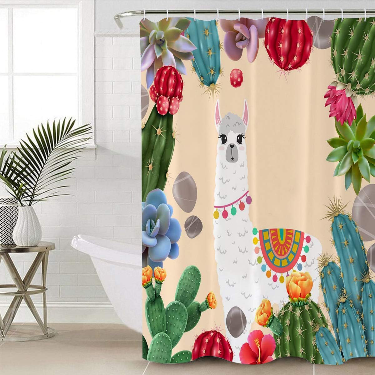 Waterproof Bathroom Shower Curtain Set