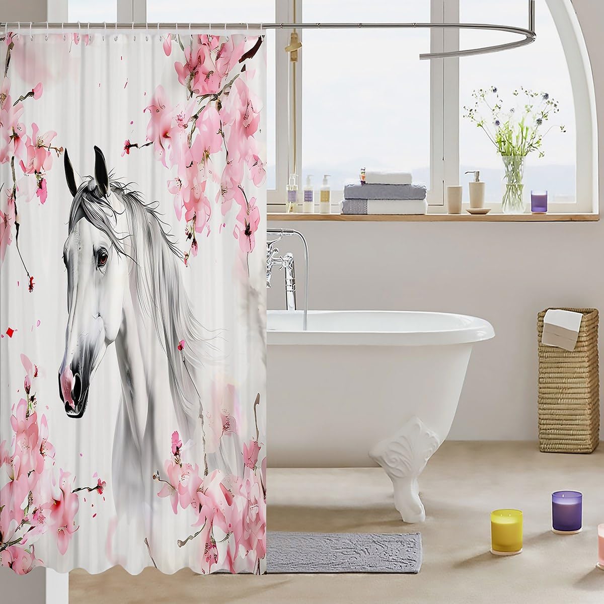 Stunning Horse-Shaped Shower Curtain for Kids