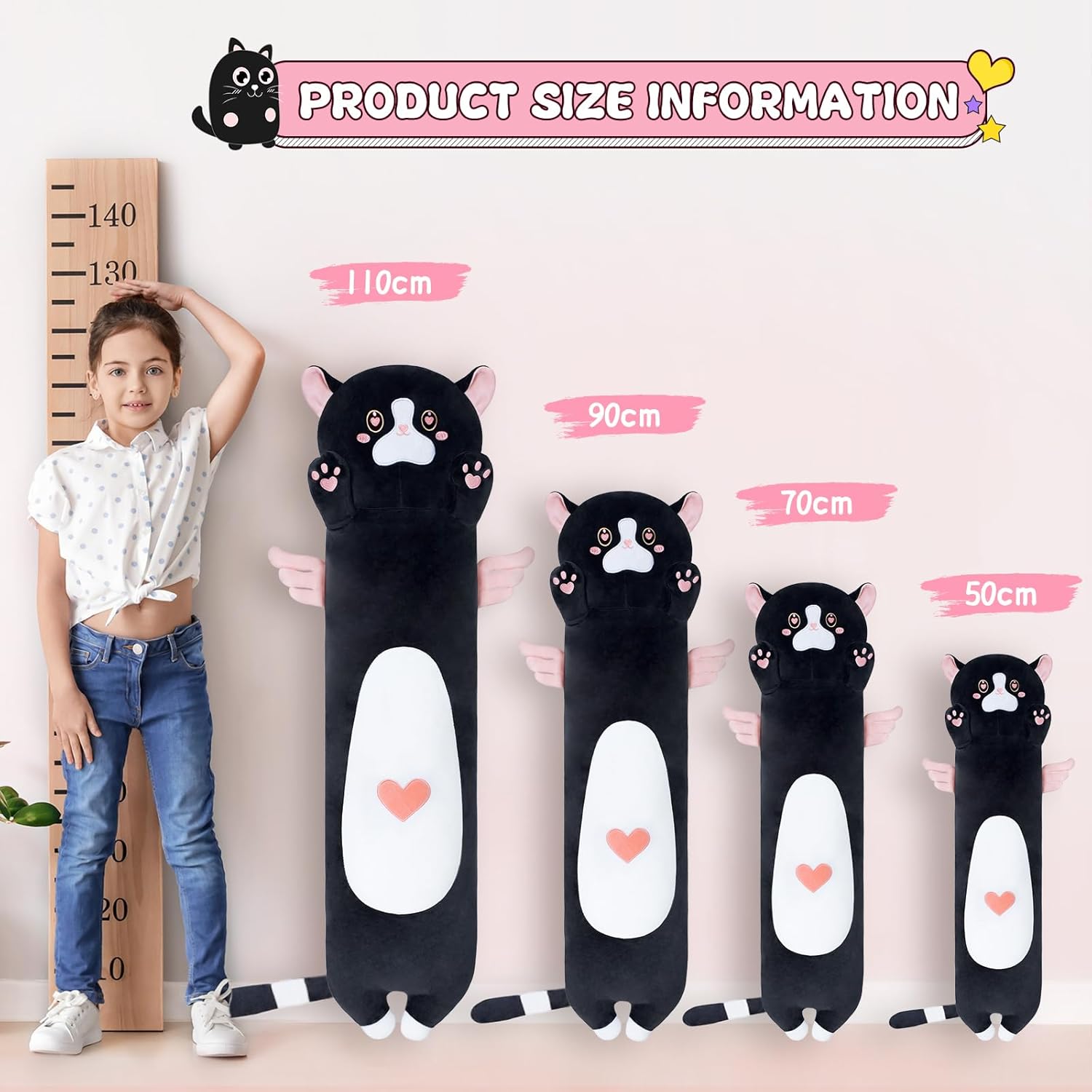 Adorable Giant Pink Cat Pillow