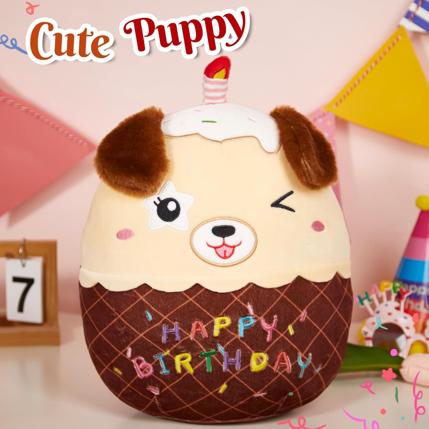 14 Birthday Dog Plush Pillow - CozyWorld