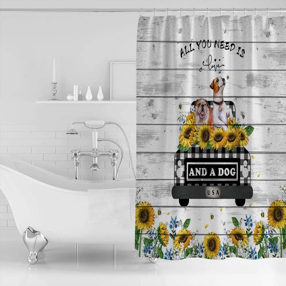 12-Piece Waterproof Bathroom Curtain Set Original Design