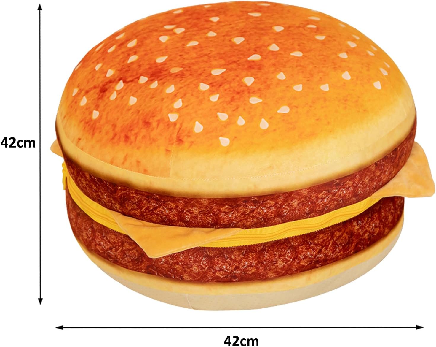 Hamburger Plush Pillow 3D Cheeseburger Hugging Cushion Toy