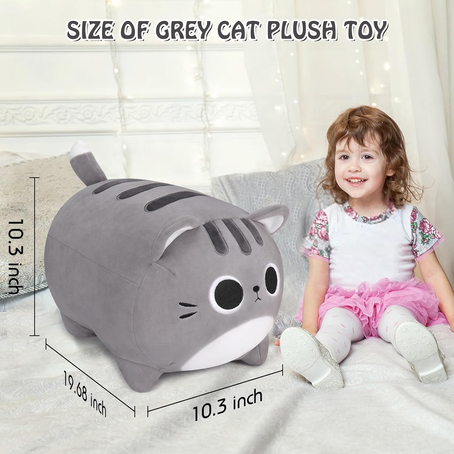 Giant Size Kawaii Cat Plush Pillow