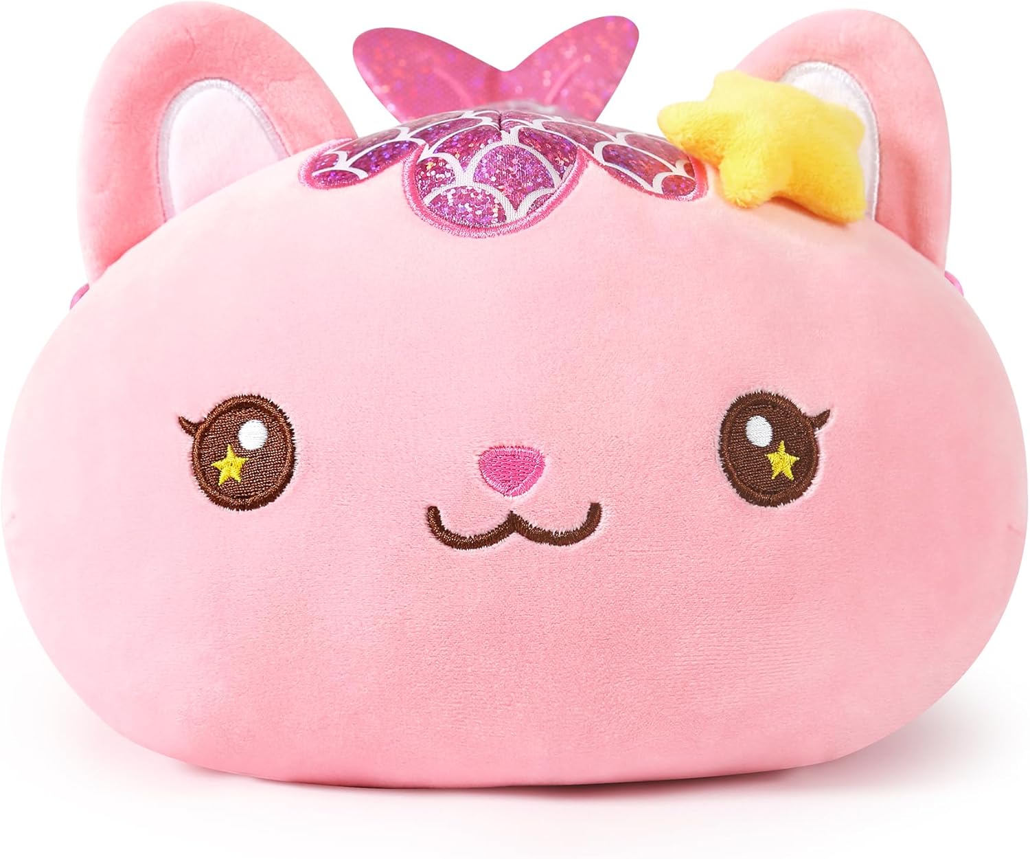 Cute Mermaid Kitten Plush Pillow for Kids