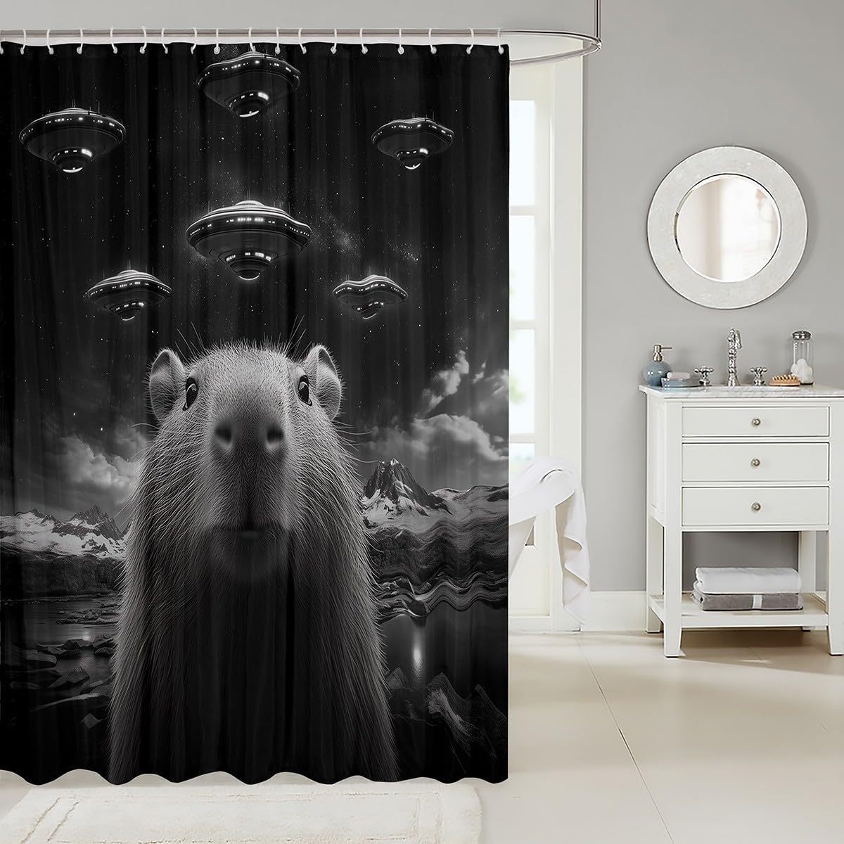 Funny Feelings Capybara Bath Curtain Set