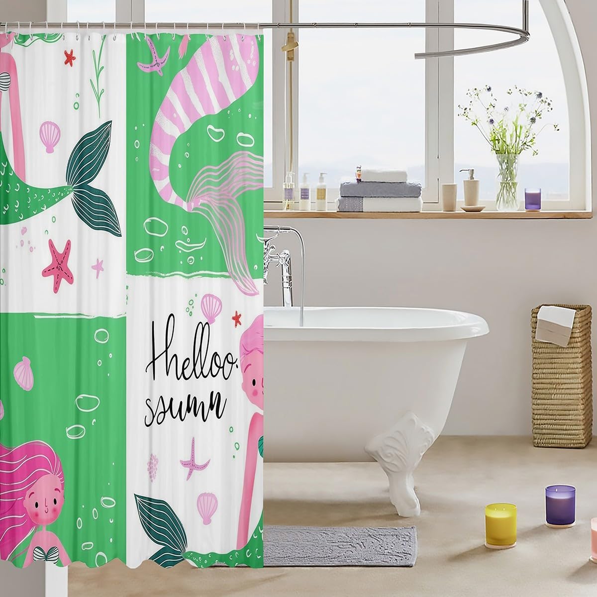 Stylish Mermaid Tail Shower Curtains for Home Decor