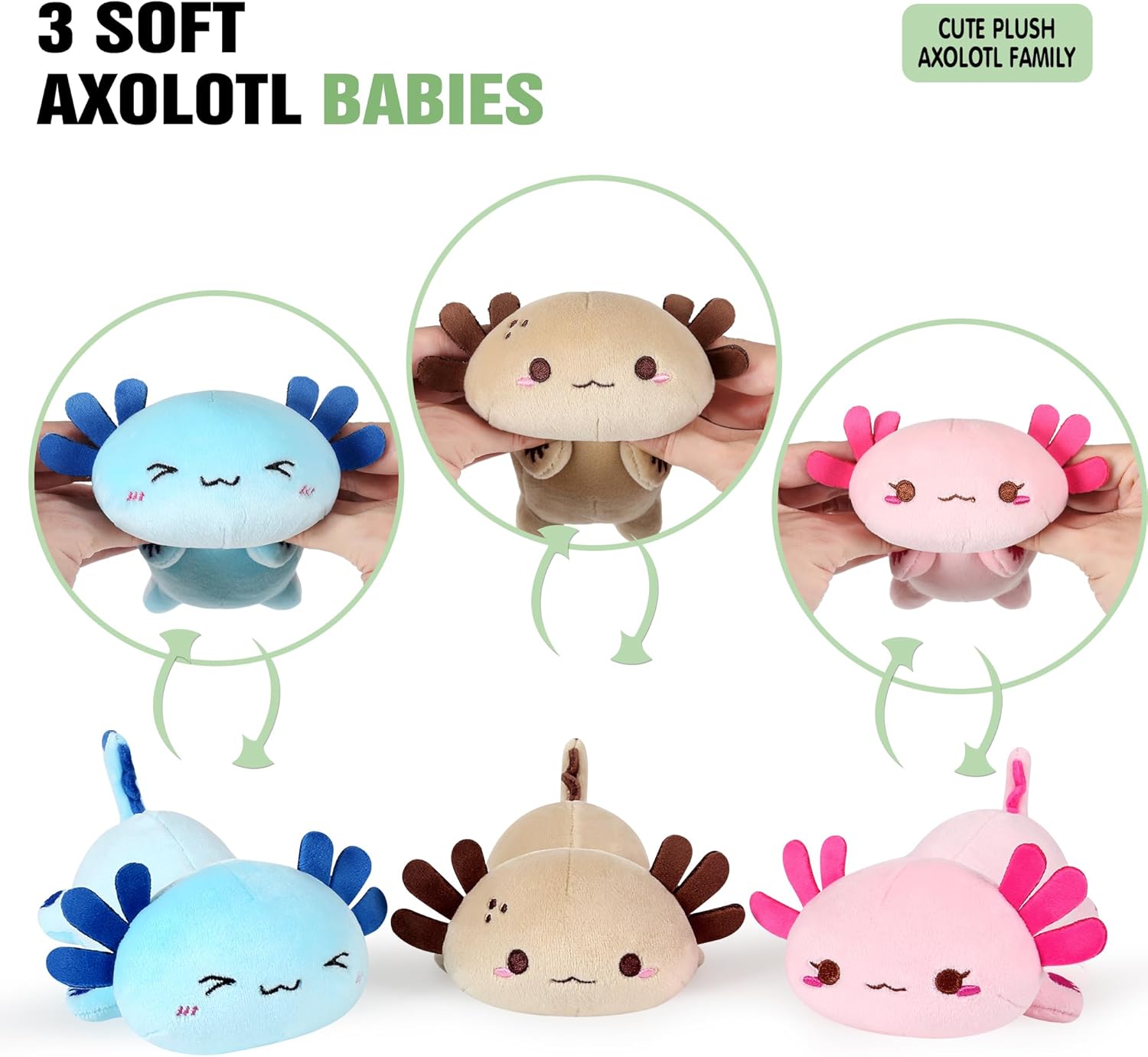 Onsoyours Axolotl Family Plush Pillow