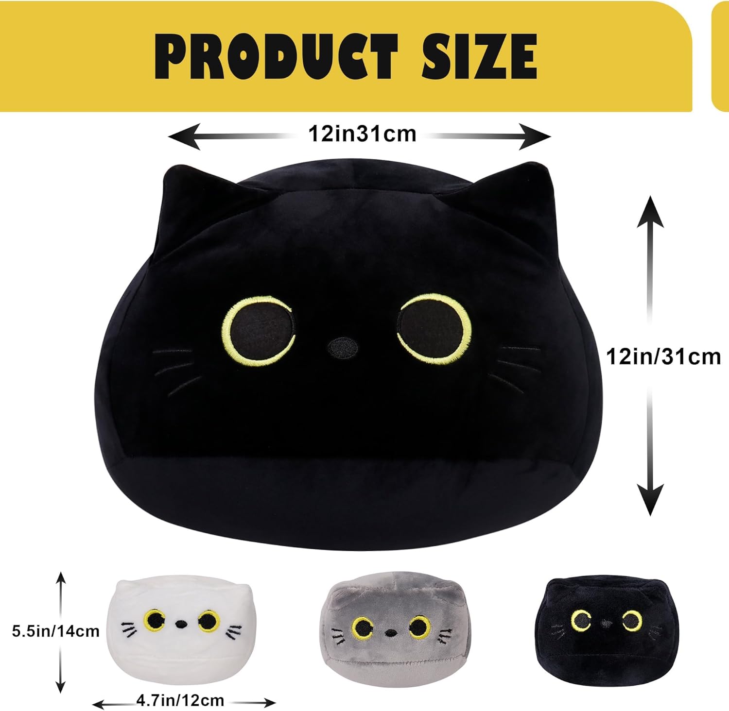 4Pcs 16 Black Cat Plush Set