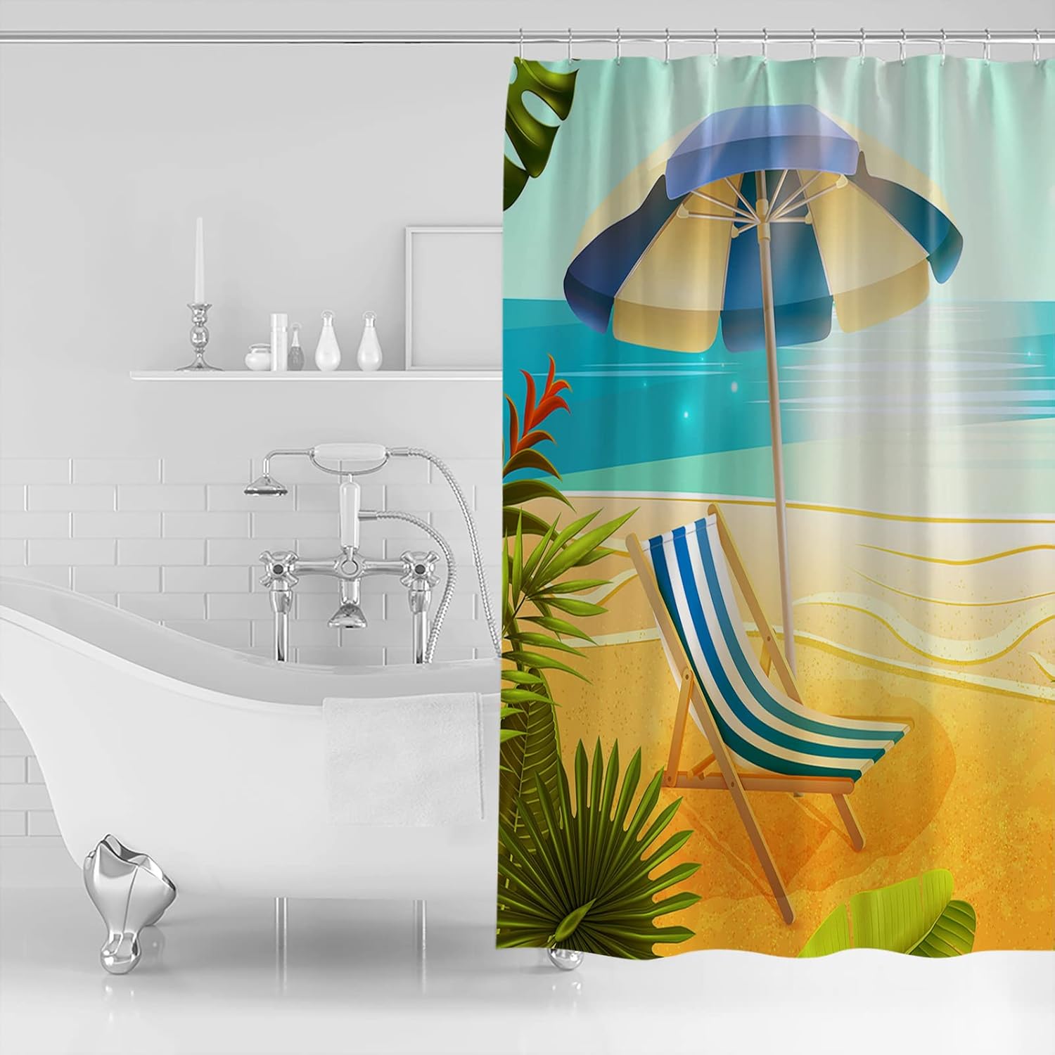 Versatile Water-resistant Bath Curtain Set