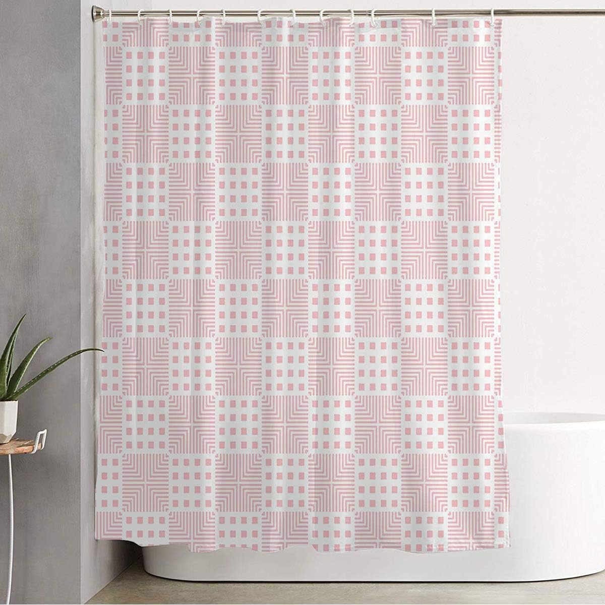 festive shower curtain with artistic plaid pattern for baby and kids