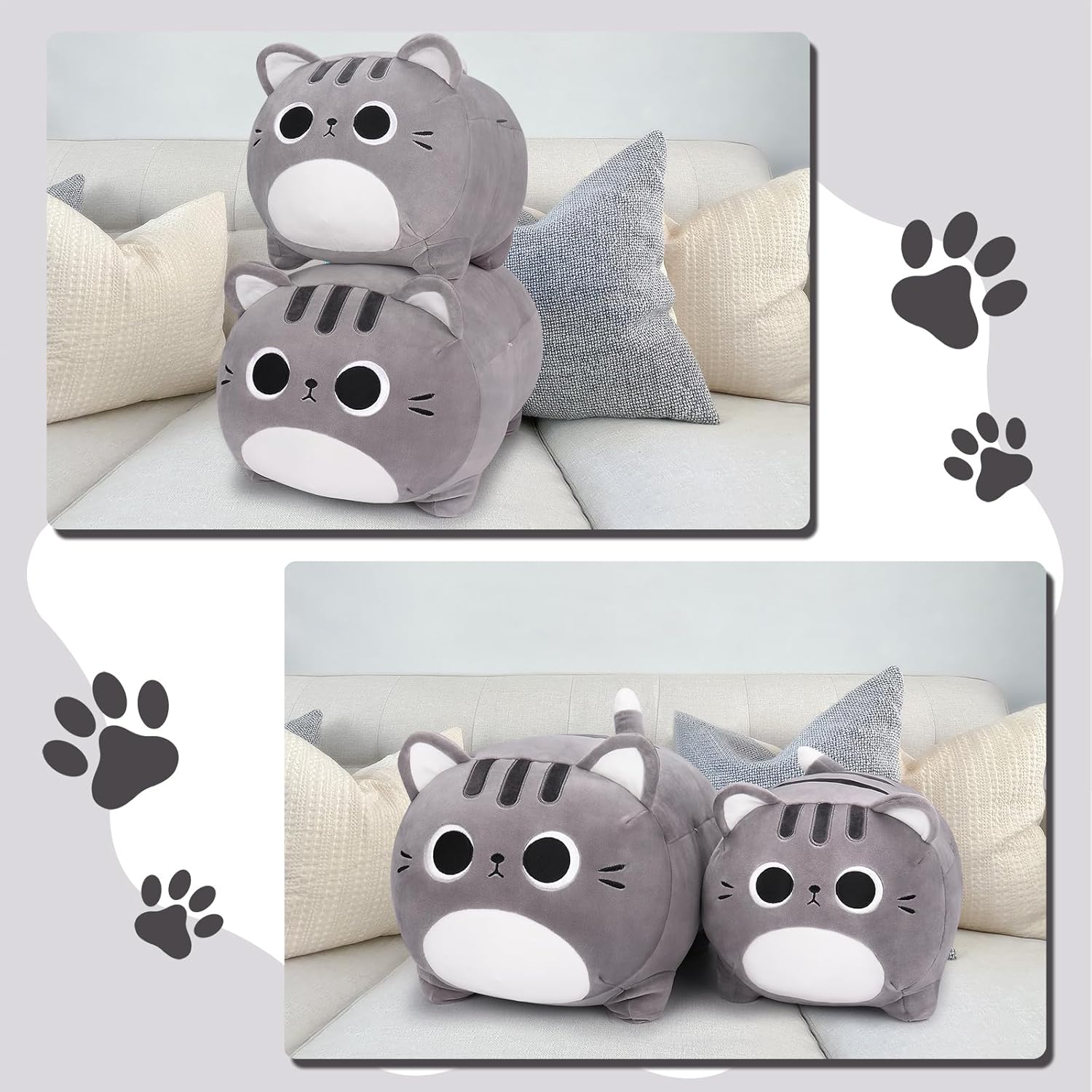 Giant Size Kawaii Cat Plush Pillow