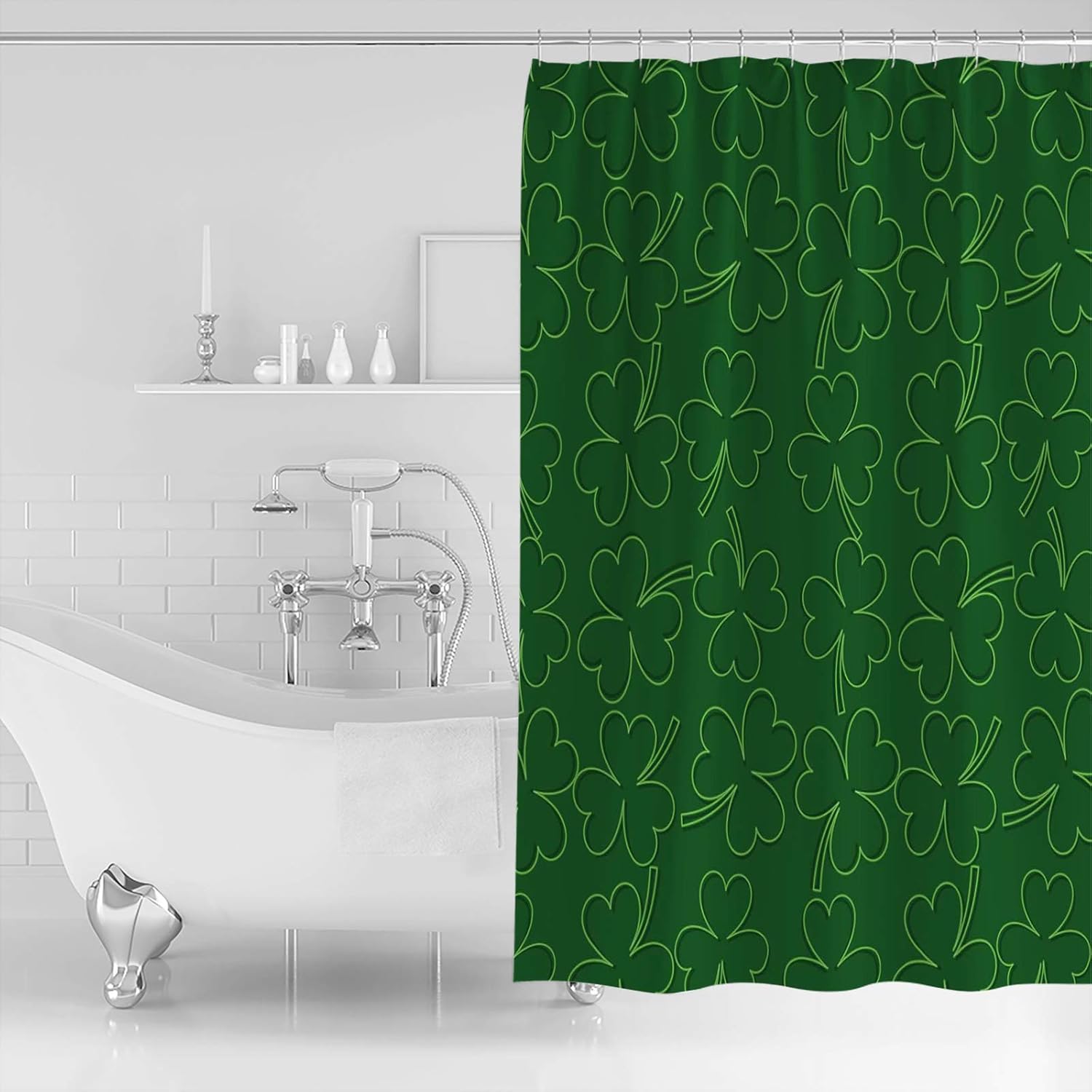 St Patricks Day TocaHome Waterproof Shower Curtain Set