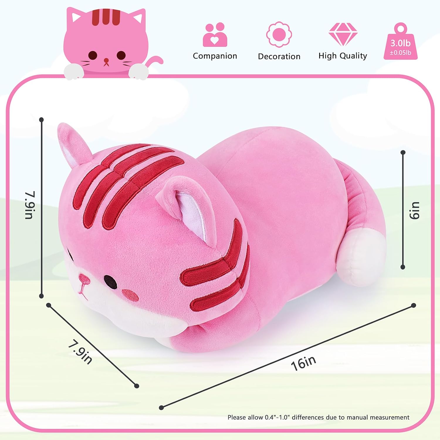 Kawaii Weighted Cat Plush
