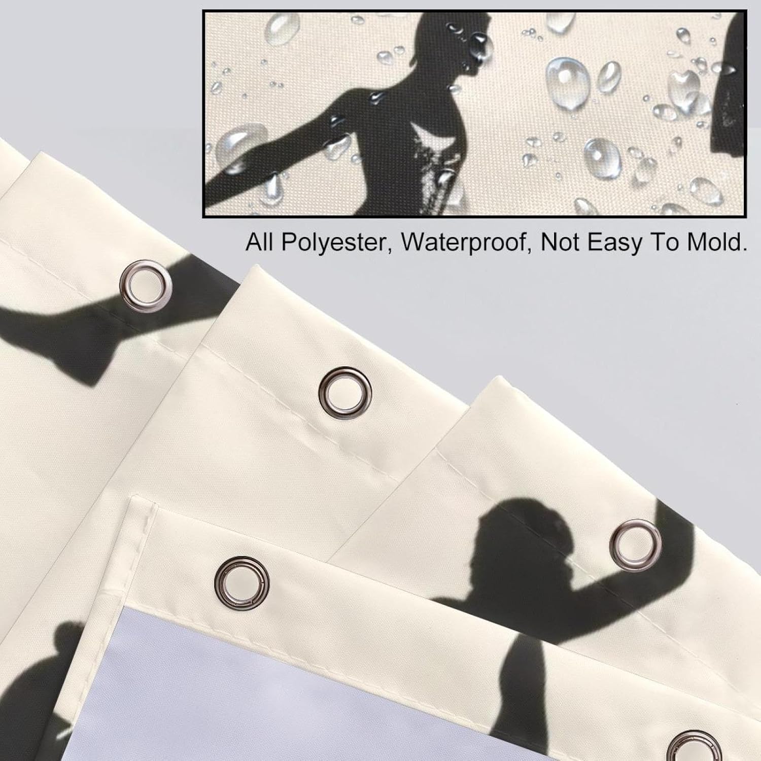 Dancing Ballet Girls Prints Shower Curtain Set