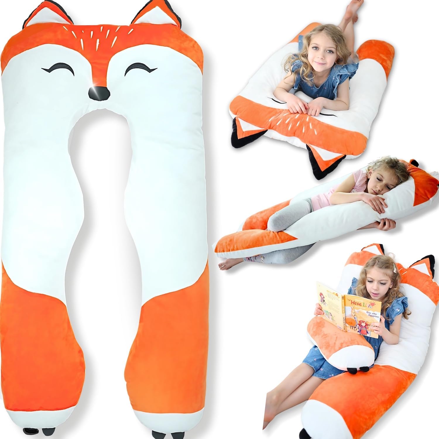 LUNAMIRA Fox Kids Body Pillow - Ultimate Comfort for Kids