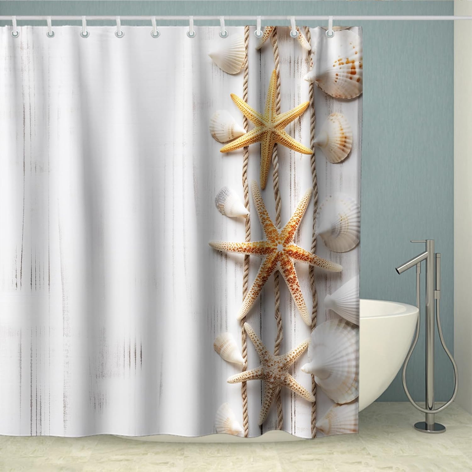 Ocean Starfish Shower Curtain