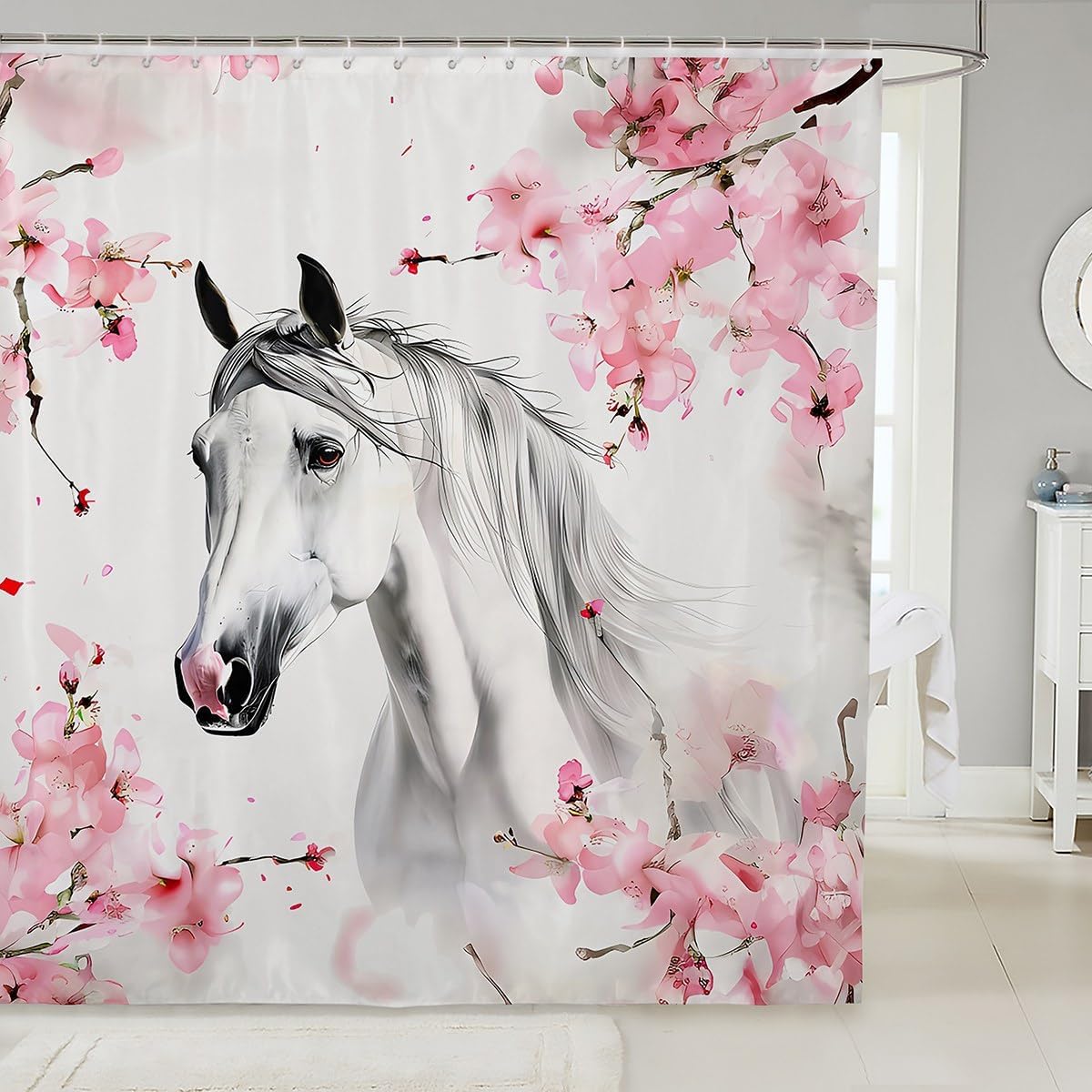 Stunning Horse-Shaped Shower Curtain for Kids