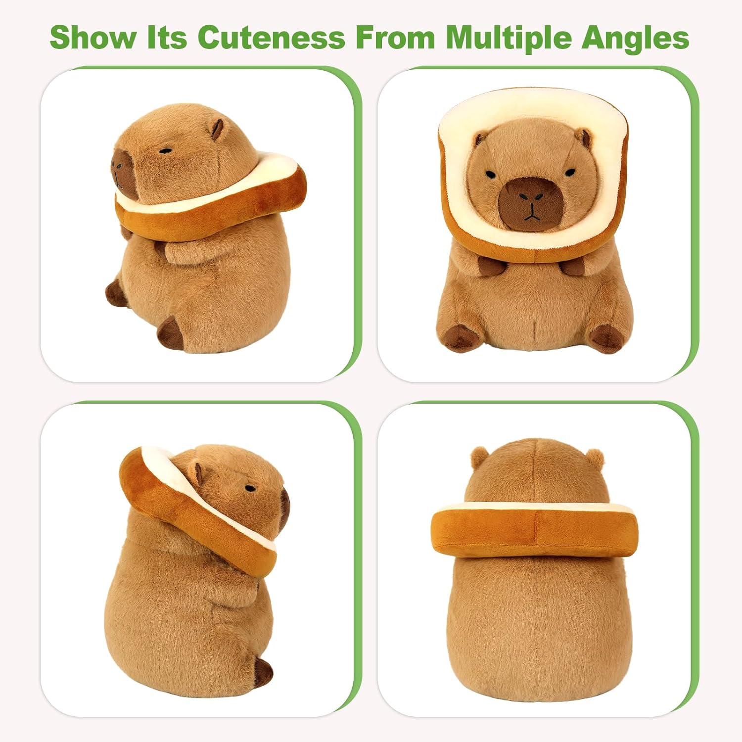 Ditucu Capybara Plush Pillow with Wearable Headgear