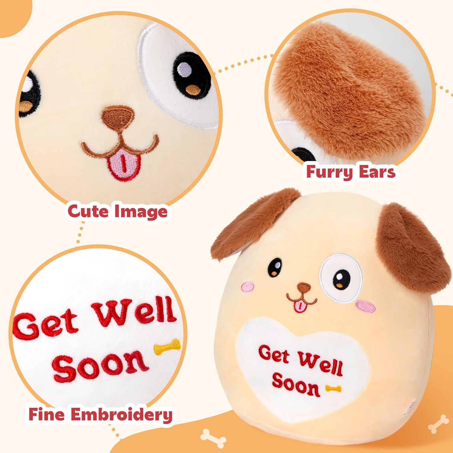 WEWILL 12 Get Well Soon Puppy Plush Pillow - Adorable Starter