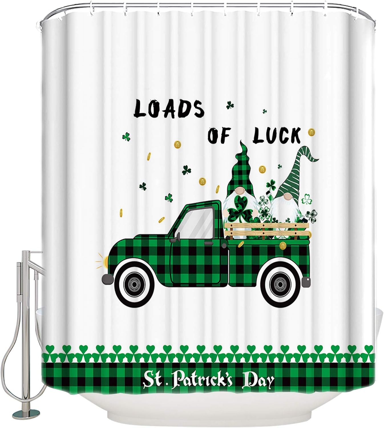 Waterproof shower curtain St Patricks Day Design Machine Washable stylish