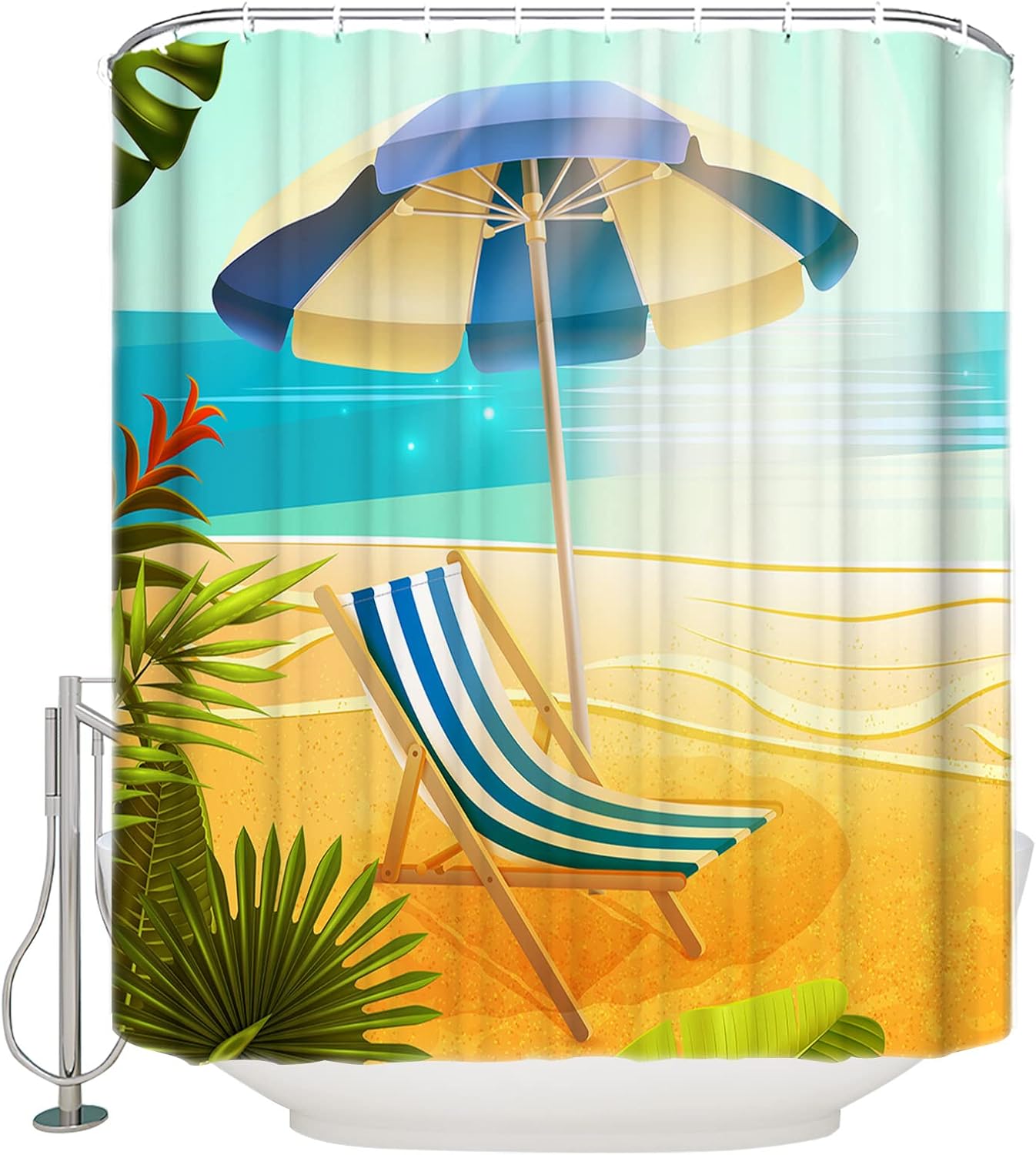 Versatile Water-resistant Bath Curtain Set